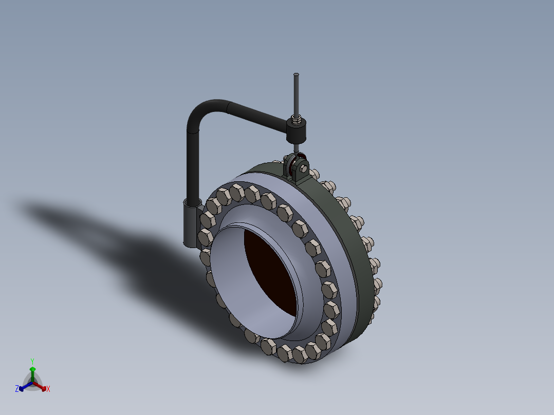 人孔manhole-150-class-with-blind-flange-1 1 SW正等轴测图