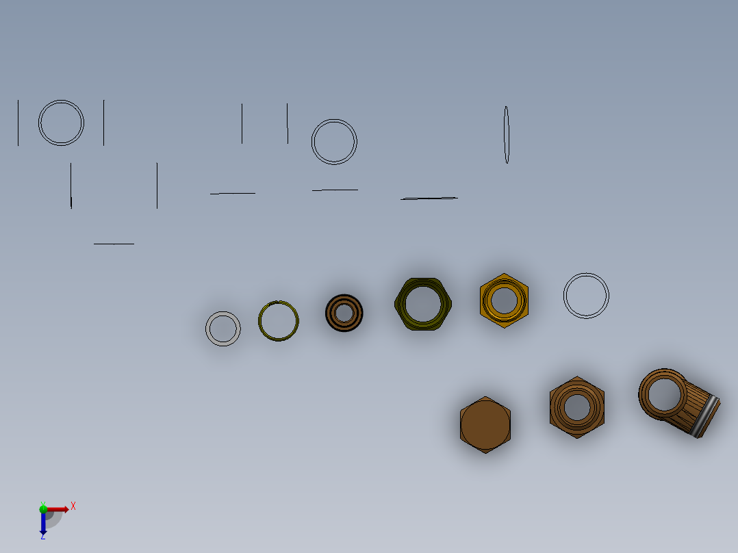 接插件(15)俯视图