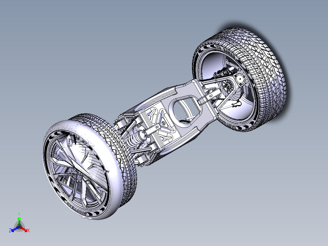 汽车悬挂系统（结构详细的3D图纸）