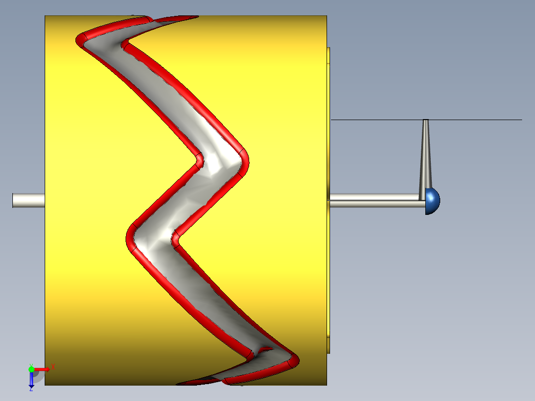 混合凸轮机构俯视图