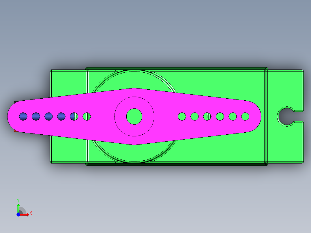 A0003364-伺服电机 舵机前视图