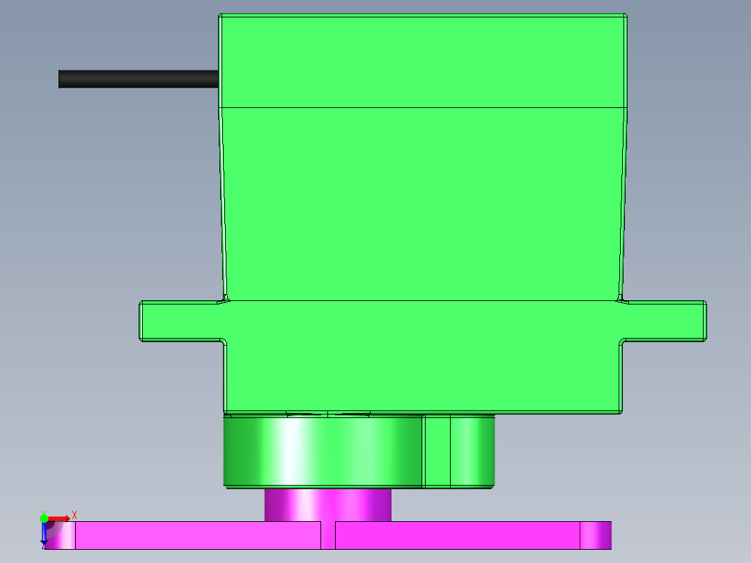 A0003364-伺服电机 舵机俯视图