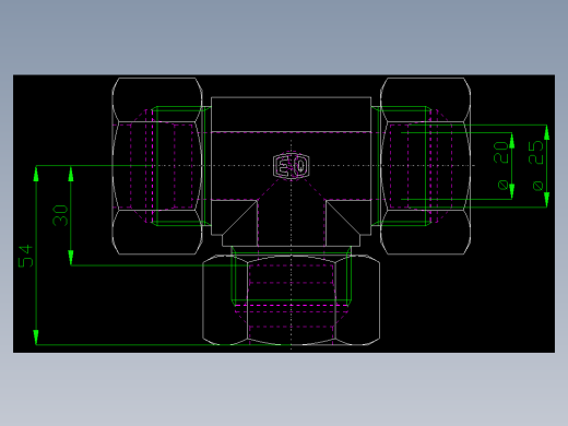 PARKER管接头EO Union tee T25S71_front