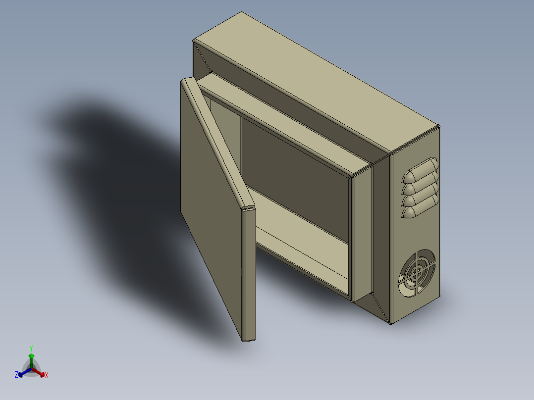 电气控制柜electric-panel-8 1 SW正等轴测图
