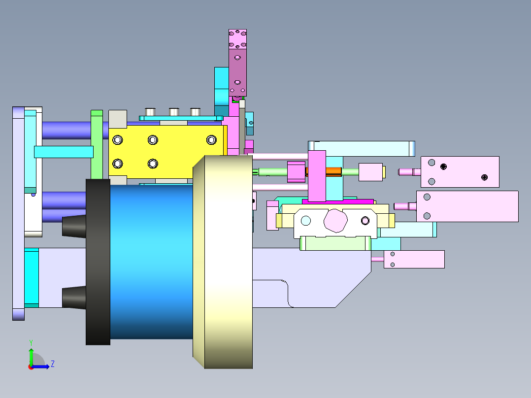 5mm金属套环振动盘排列与抓具设计左视图
