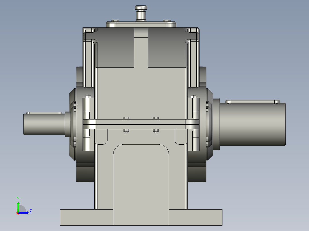 ZLY180减速器左视图