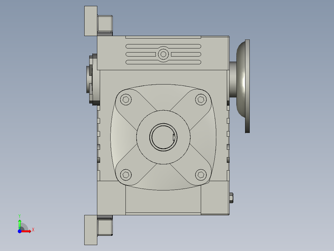 WPWDT型蜗轮蜗杆减速机WPWDT135-40-C前视图