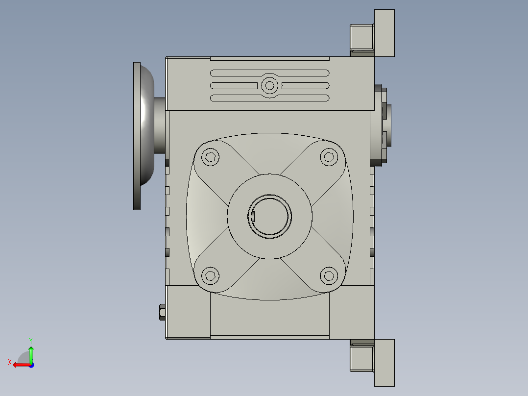 WPWDT型蜗轮蜗杆减速机WPWDT135-40-C后视图