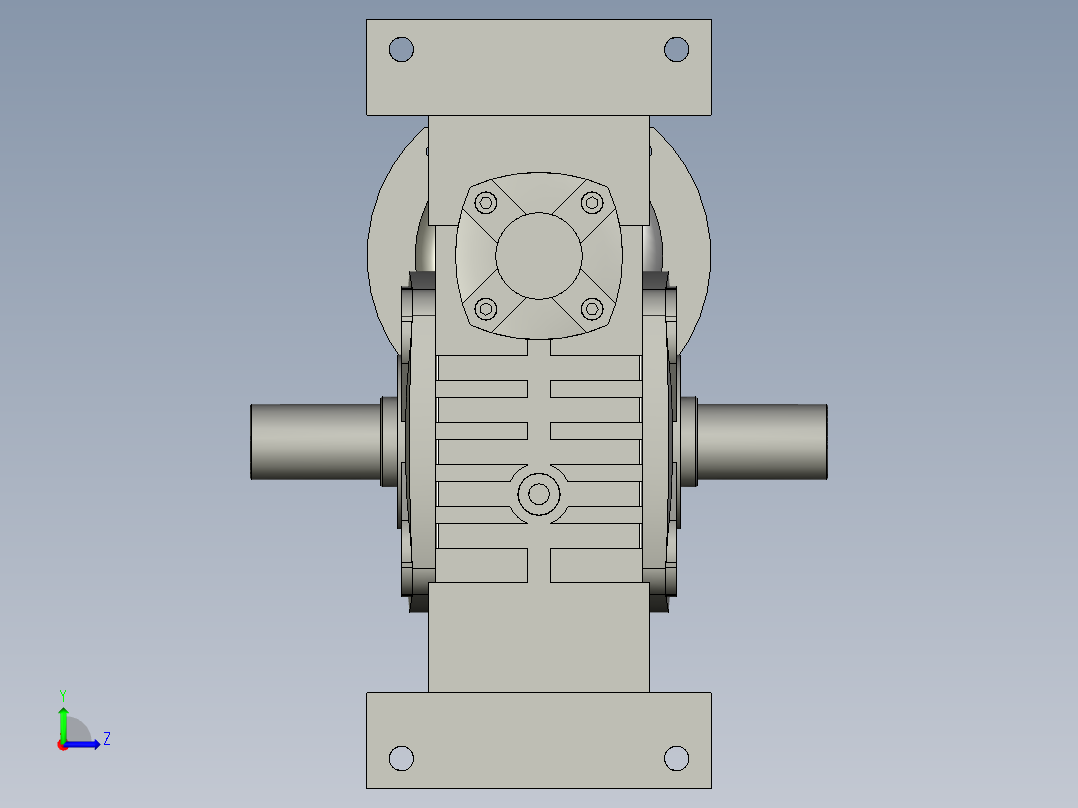 WPWDT型蜗轮蜗杆减速机WPWDT135-40-C左视图