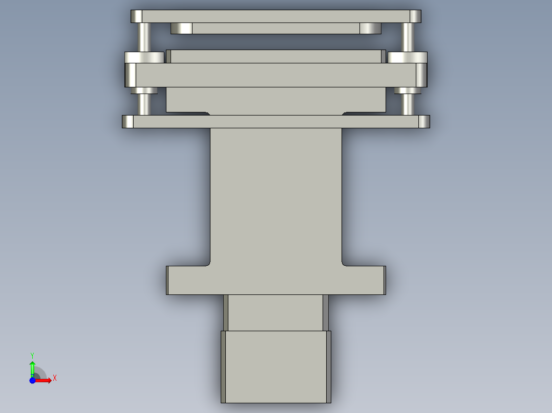 全自动铜膜天线切割检测自动化生产线S2d01-012底膜吸附平台3前视图