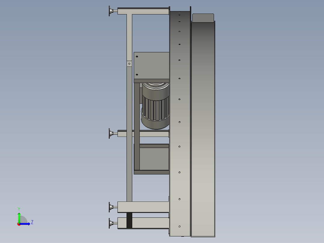 90锥形弯道机左视图