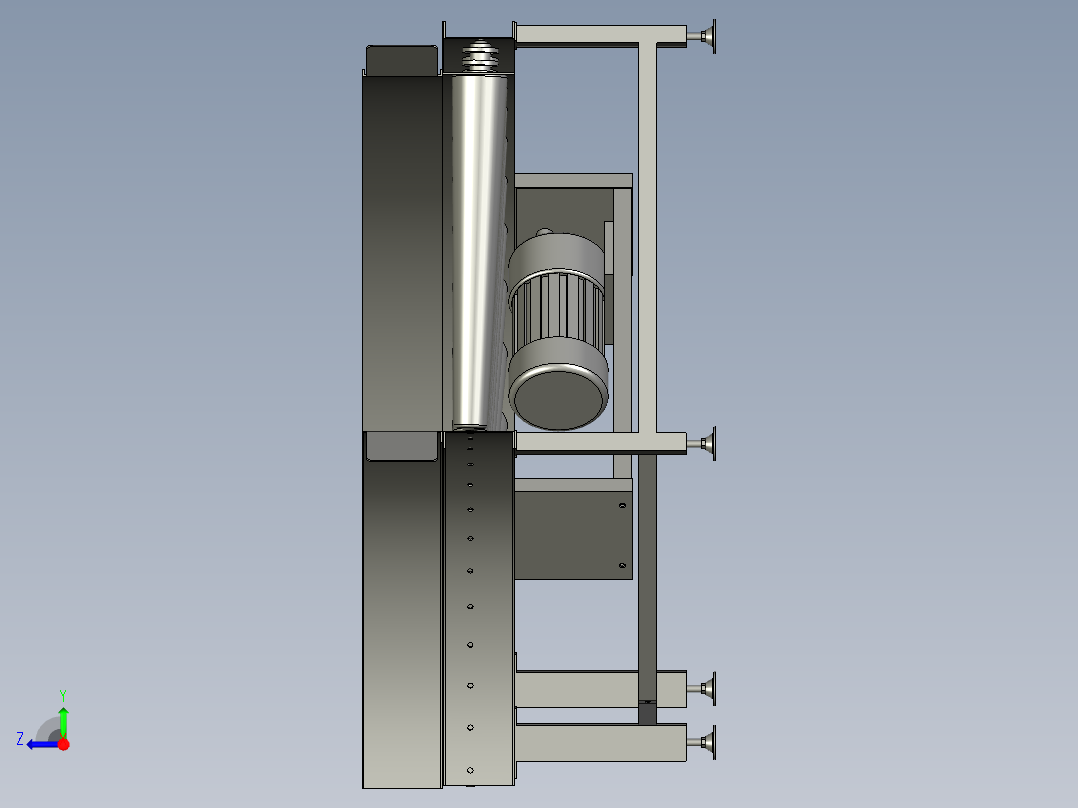 90锥形弯道机右视图