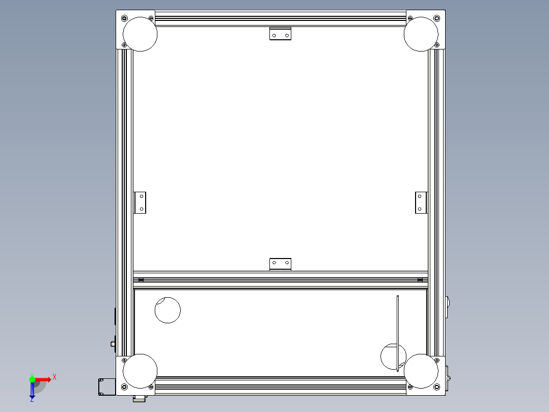 标准坐式工作桌俯视图
