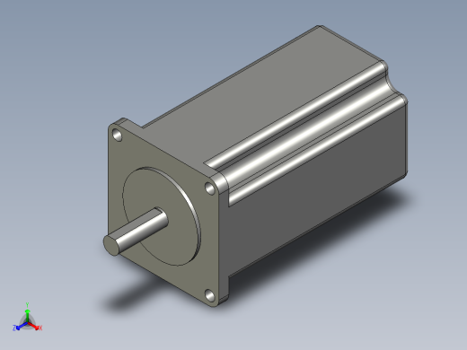 步进电机57H2P9850A4正等轴测缩略图