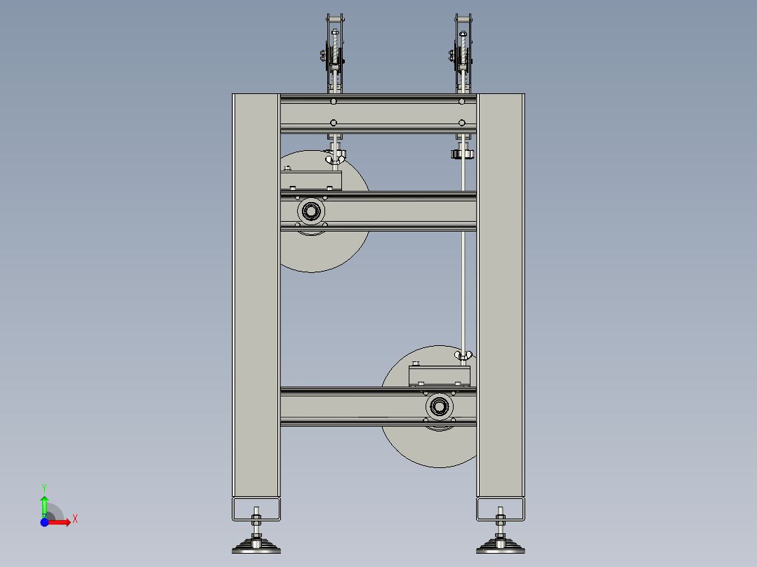 自动带刹车双头放线机前视图