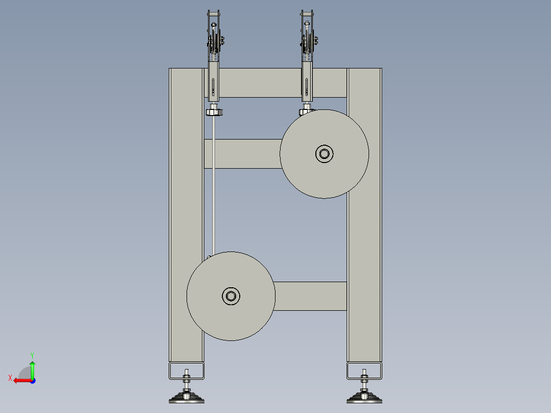 自动带刹车双头放线机后视图