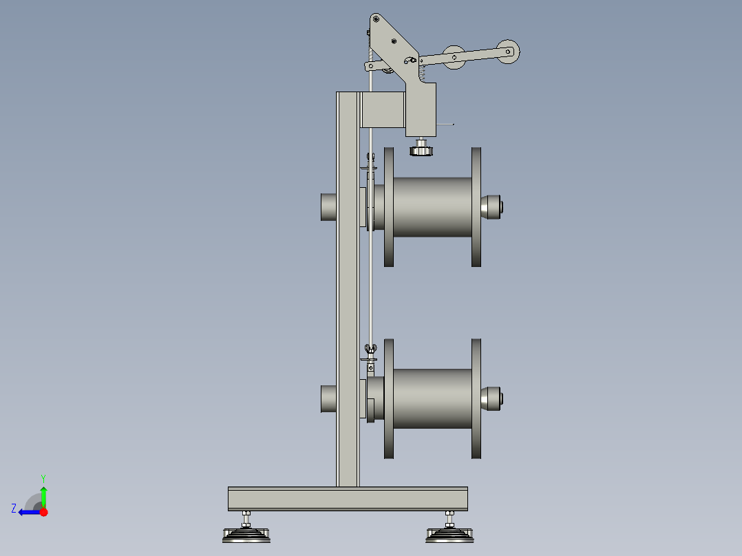 自动带刹车双头放线机右视图