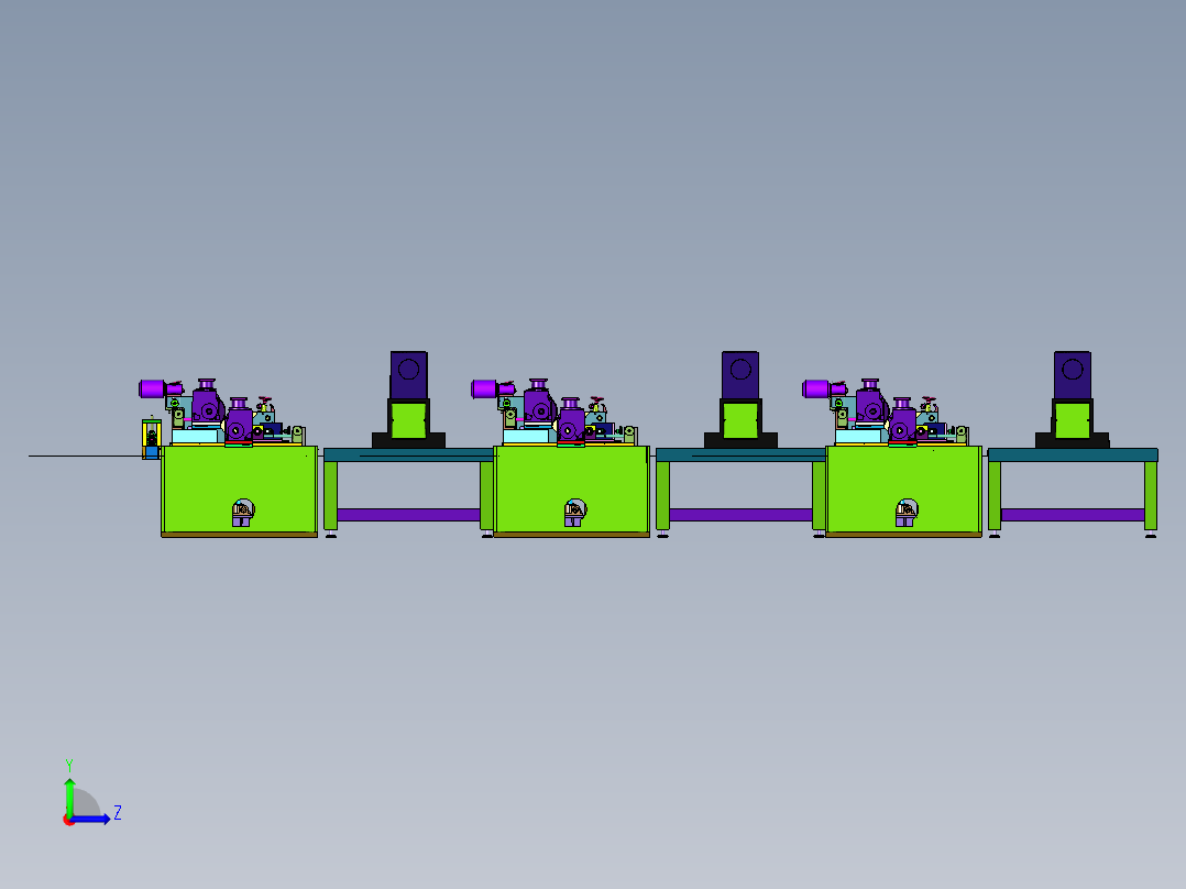 Pvc塑胶地板图案的印刷机左视图