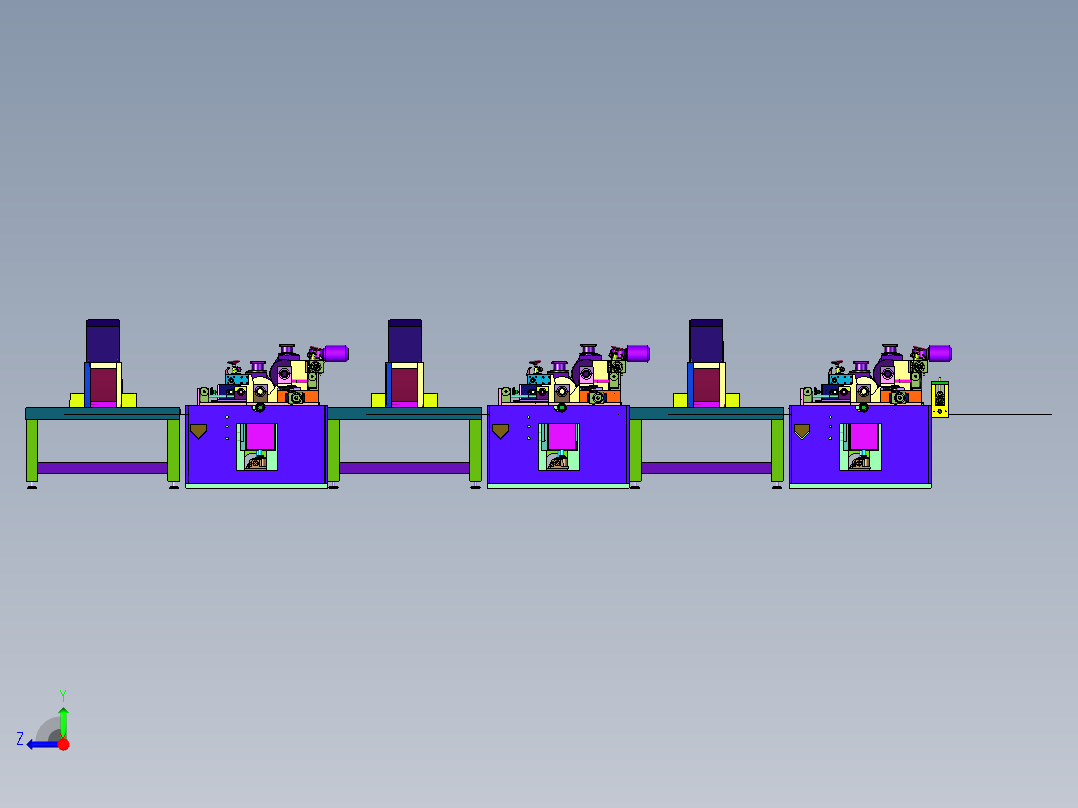 Pvc塑胶地板图案的印刷机右视图