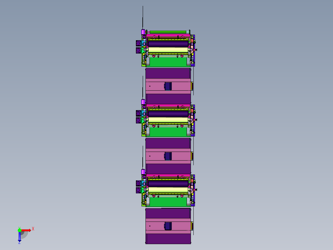 Pvc塑胶地板图案的印刷机俯视图