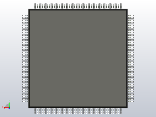 QFP 封装（四方扁平封装）QFP50P2200X2200X160-144N后视缩略图