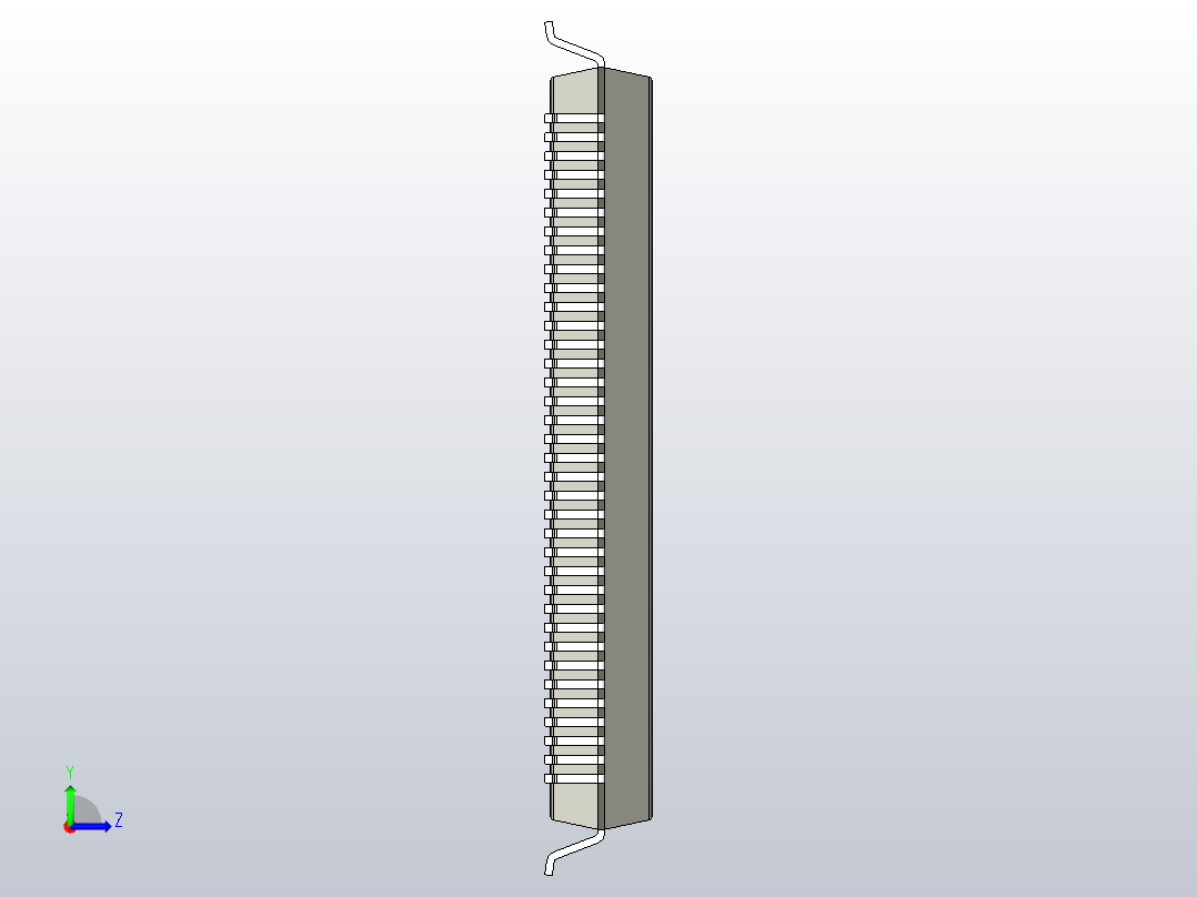 QFP 封装（四方扁平封装）QFP50P2200X2200X160-144N左视图