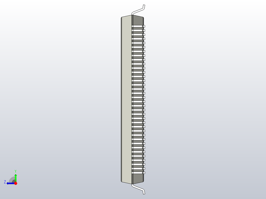 QFP 封装（四方扁平封装）QFP50P2200X2200X160-144N右视图