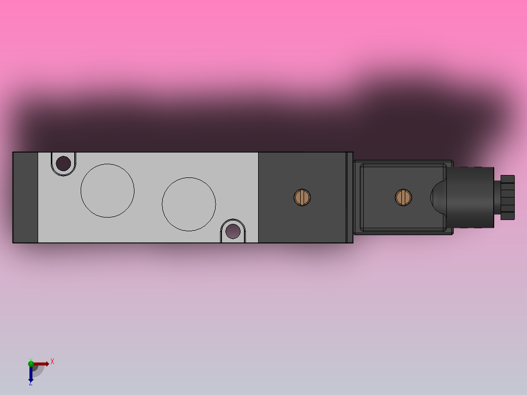 二位五通单电控换向阀（插座式）[XC4V310-10-D]俯视图