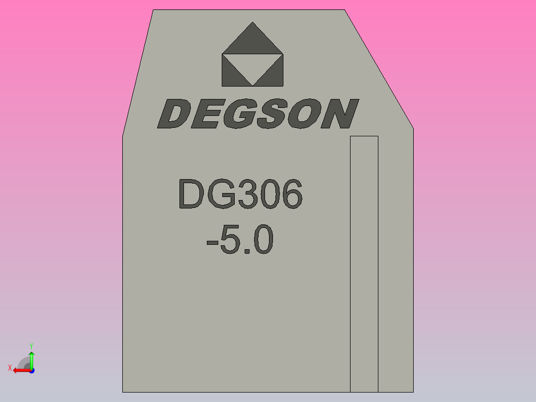 12针DG306 5灰色间距5毫米ipt后视图