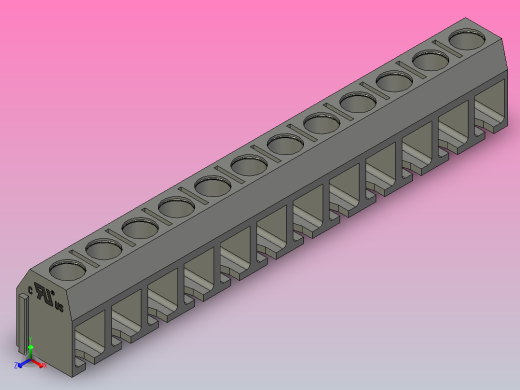 12针DG306 5灰色间距5毫米ipt正等轴测缩略图
