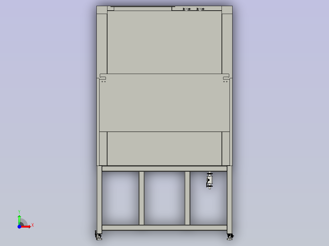台式落地式全钢通风柜排风柜毒气柜前视图