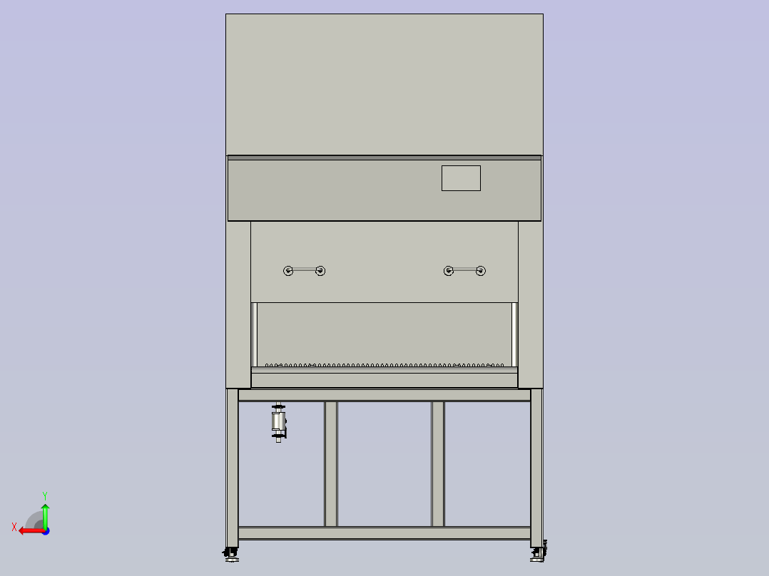 台式落地式全钢通风柜排风柜毒气柜后视图