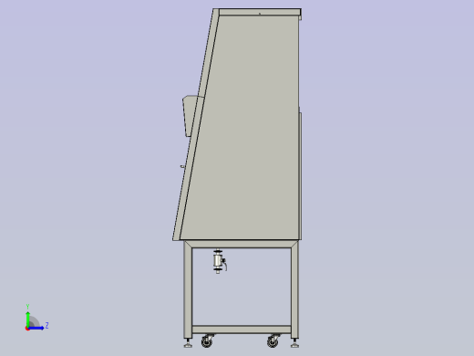 台式落地式全钢通风柜排风柜毒气柜左视缩略图