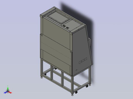 台式落地式全钢通风柜排风柜毒气柜正等轴测缩略图