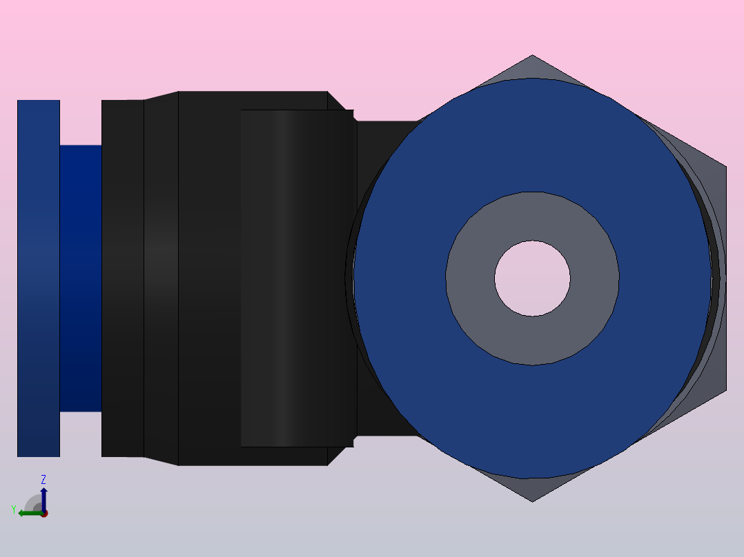 IPD-N 螺纹侧三通-NPT螺纹_IPD1-2-NO2后视图