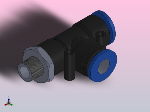 IPD-N 螺纹侧三通-NPT螺纹_IPD1-2-NO2正等轴测缩略图