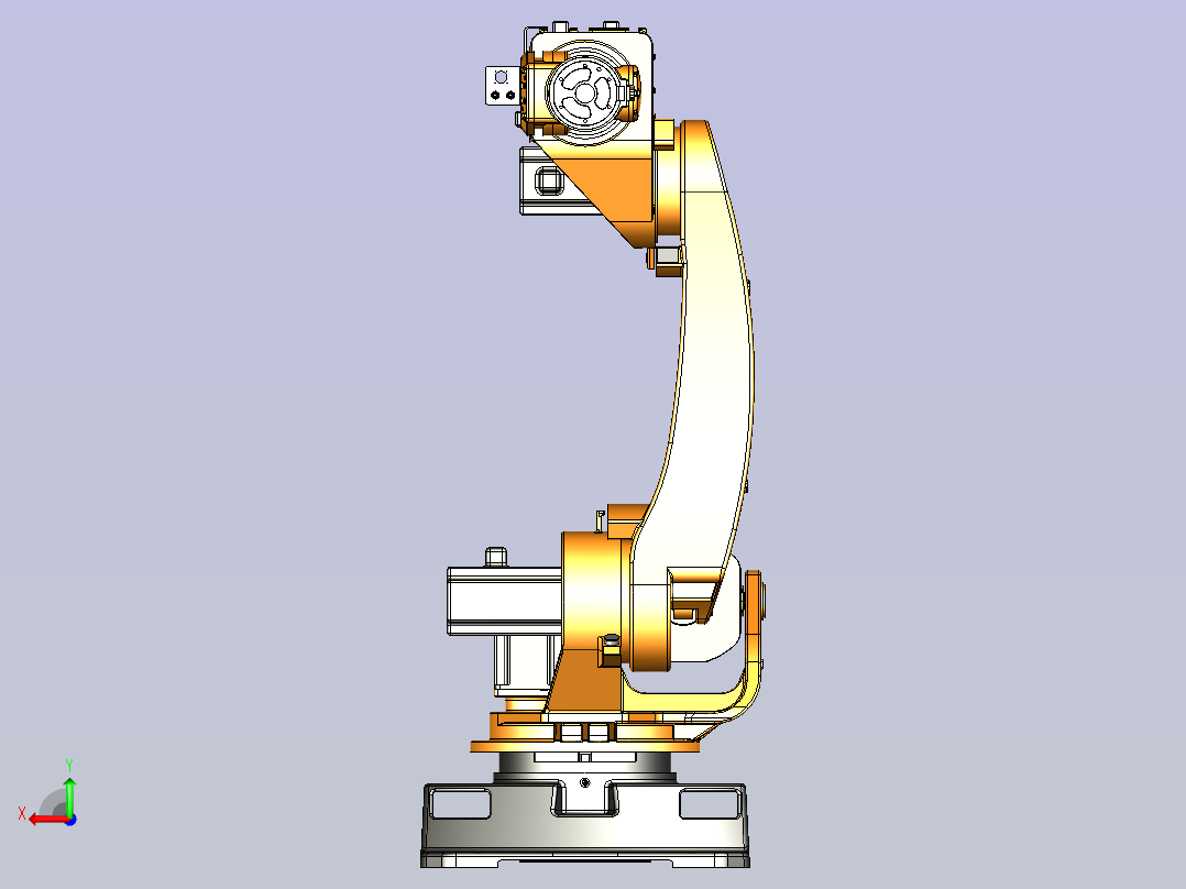 埃斯顿-ER220机器人3D模型后视图