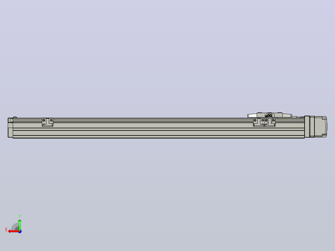 GTH4-L#-450-BL-M05-C3 GTH4内嵌式螺杆滑台 电机左折 Toyo直线模组后视图
