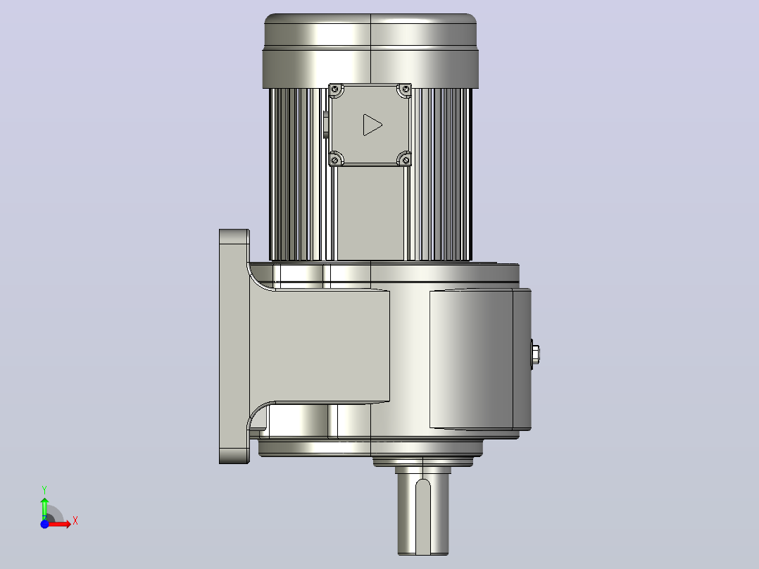 2.2KW-CH型卧式三相铝毂（刹车）马达减速机_CH50-2200前视图