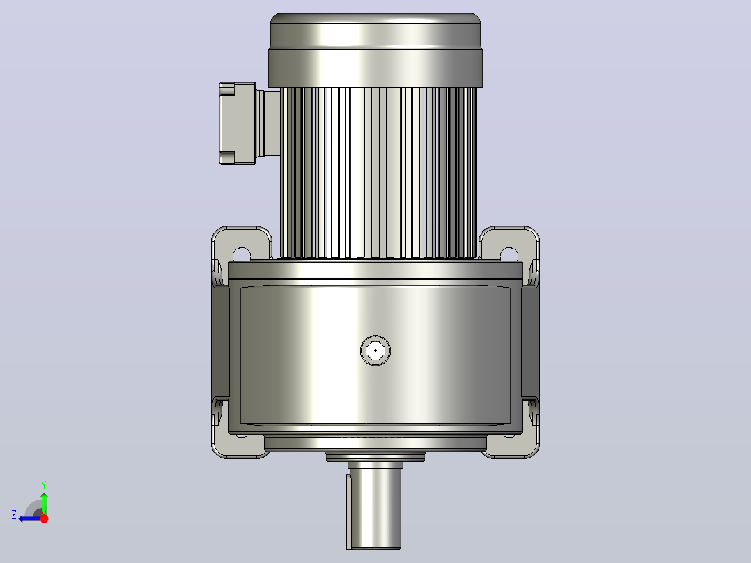 2.2KW-CH型卧式三相铝毂（刹车）马达减速机_CH50-2200右视图