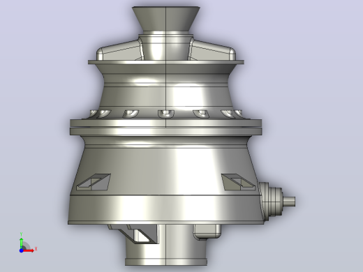 BDI 300 液压圆锥破碎机bdi-300-hydro-cone-模型格式为 stp前视缩略图
