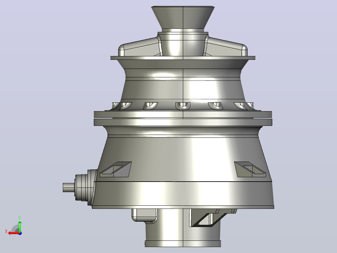 BDI 300 液压圆锥破碎机bdi-300-hydro-cone-模型格式为 stp后视图
