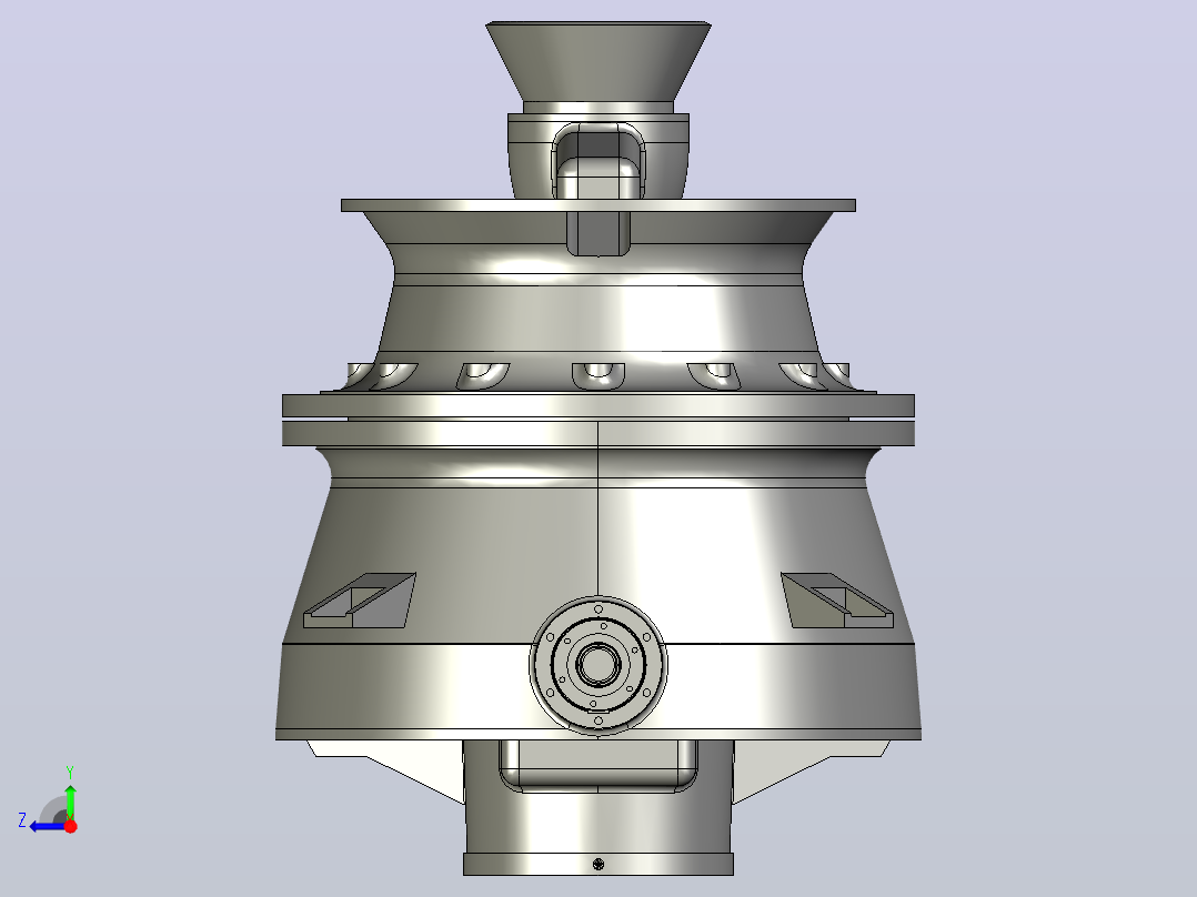 BDI 300 液压圆锥破碎机bdi-300-hydro-cone-模型格式为 stp右视图