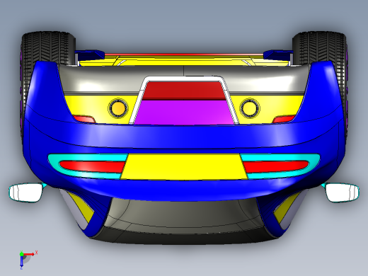 阿斯顿马丁轿跑CATIA V5 r21模型俯视缩略图