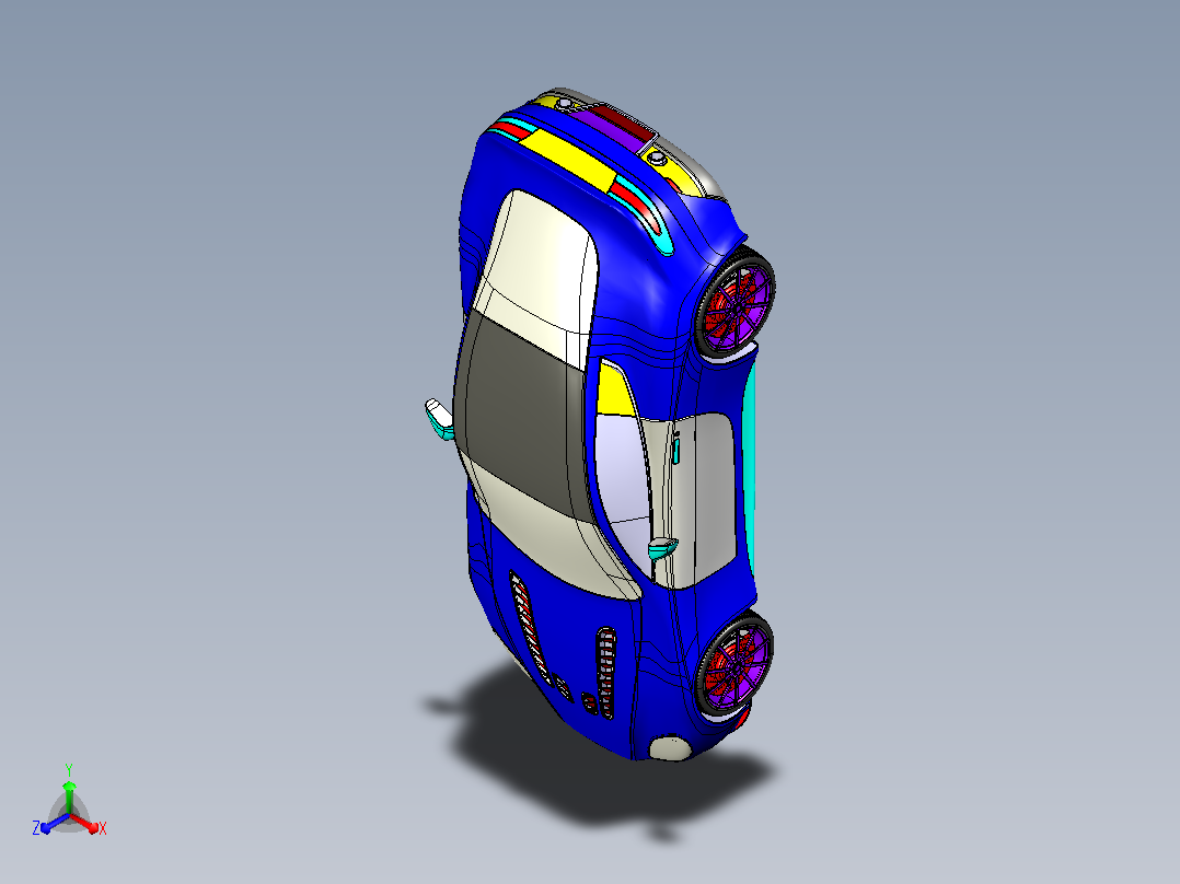 阿斯顿马丁轿跑CATIA V5 r21模型正等轴测图