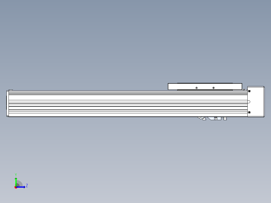 滚珠丝杠直线轴带导轨全封闭TPA-HCR-120D-1610C-L350-MR-C-P40-N3左视图