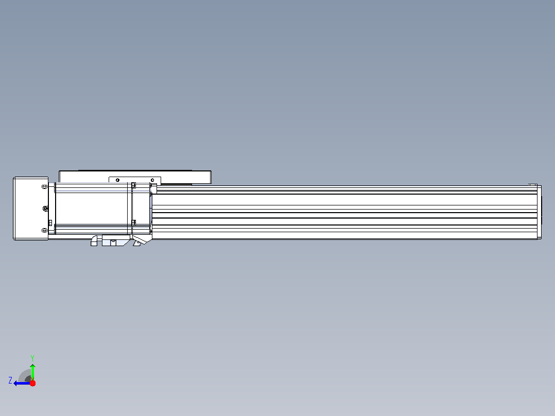 滚珠丝杠直线轴带导轨全封闭TPA-HCR-120D-1610C-L350-MR-C-P40-N3右视图