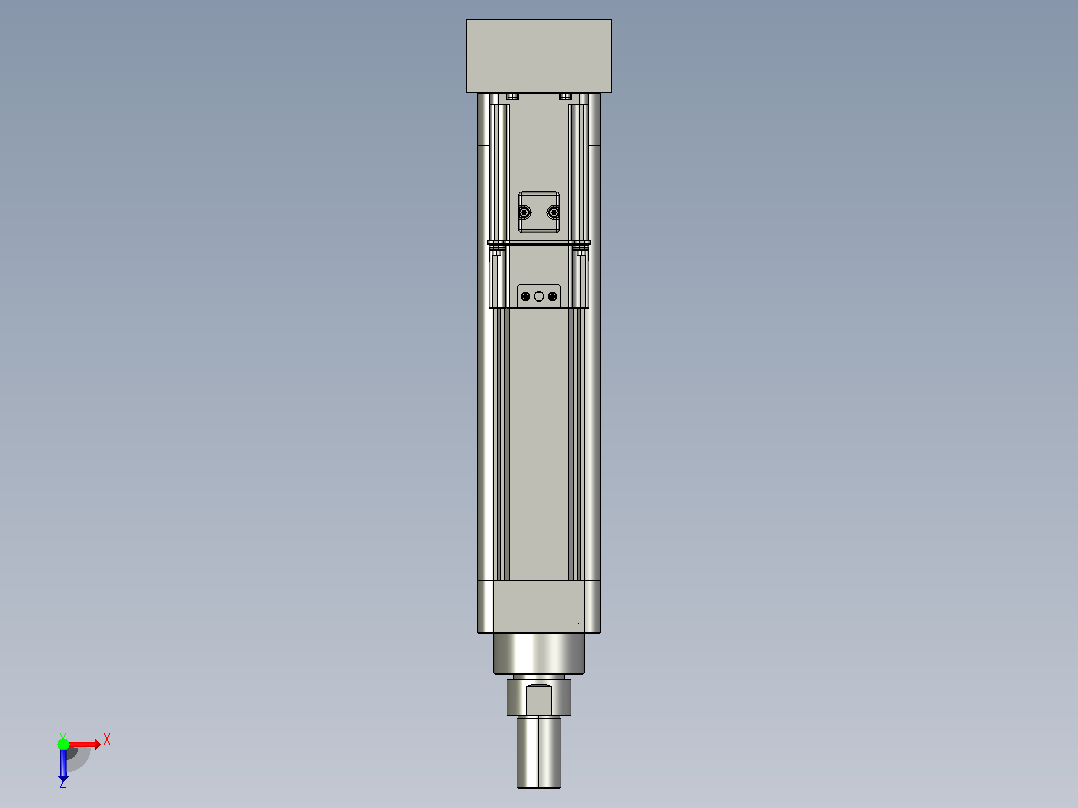 MTE63-150-P-M400W-A-S3 MTE63电动缸 最大负载300kg 400W电机间接安装俯视图