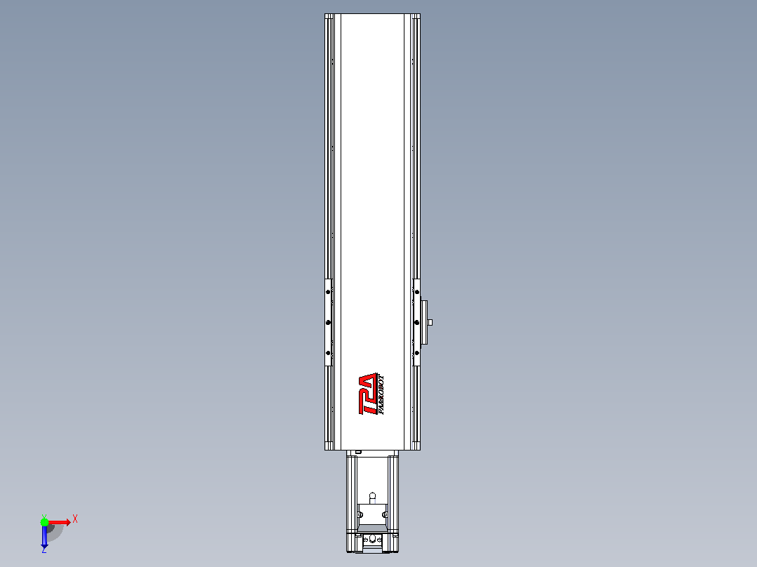 日规模组半封闭丝杆TPA-HNR-110D-1610C-L250-M-C-P40-N3俯视图