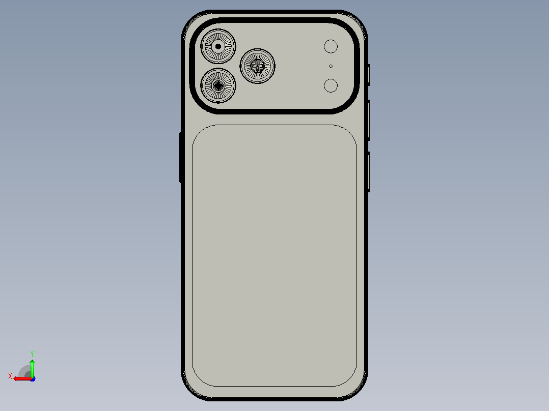Phone 17 pro苹果手机造型后视图